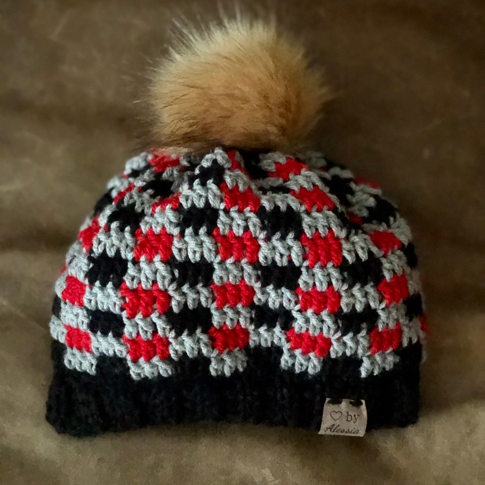 Handmade plaid hat